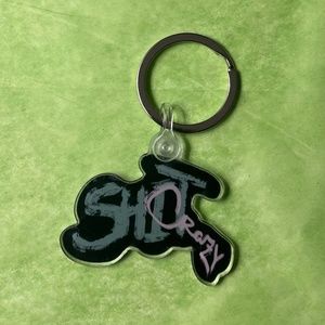 "Shit Crazy" Acrylic Key Chain, Original Design, 2" X 1.41"